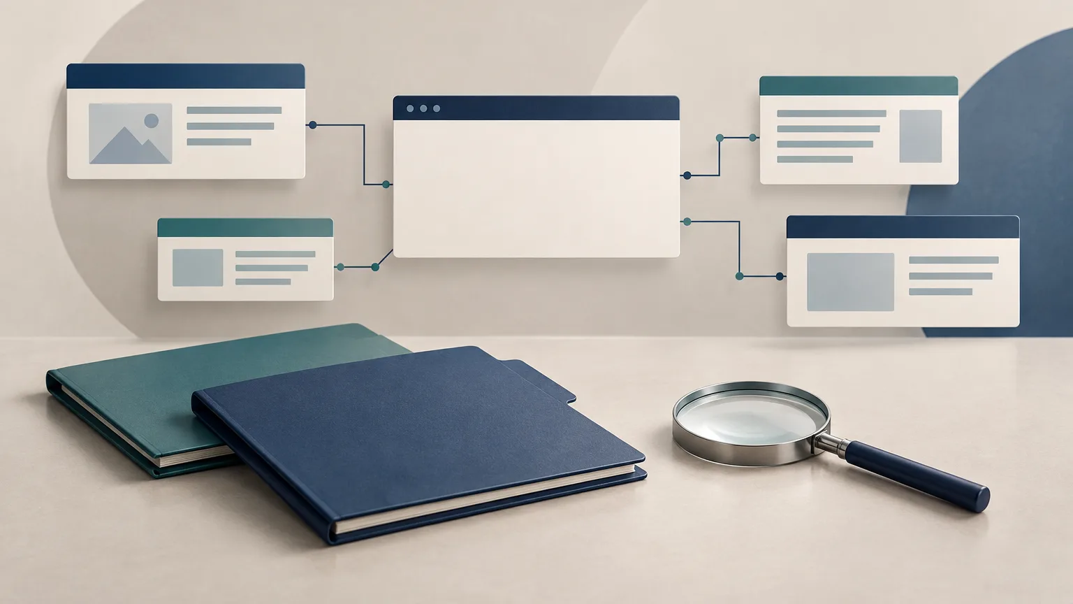 Conceptual illustration of digital advertising panels and document folders representing a disclosure dispute.