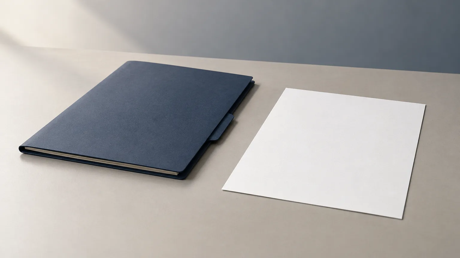 Conceptual illustration of a plain folder and blank sheet; not evidence or a scene from the Saddleback case.