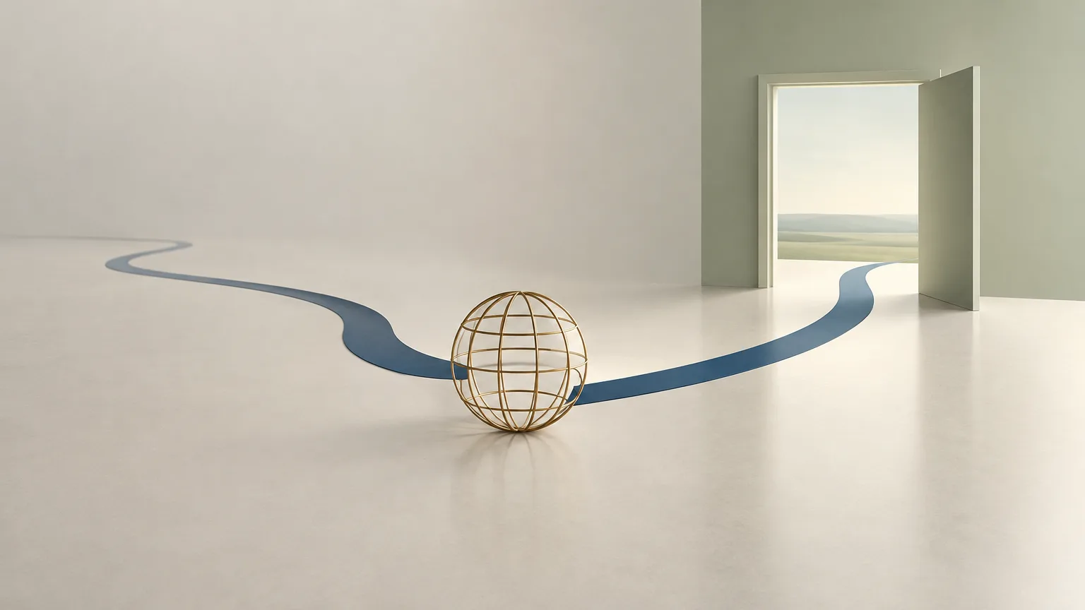 Conceptual globe with separate routes representing parallel legal proceedings in different countries.
